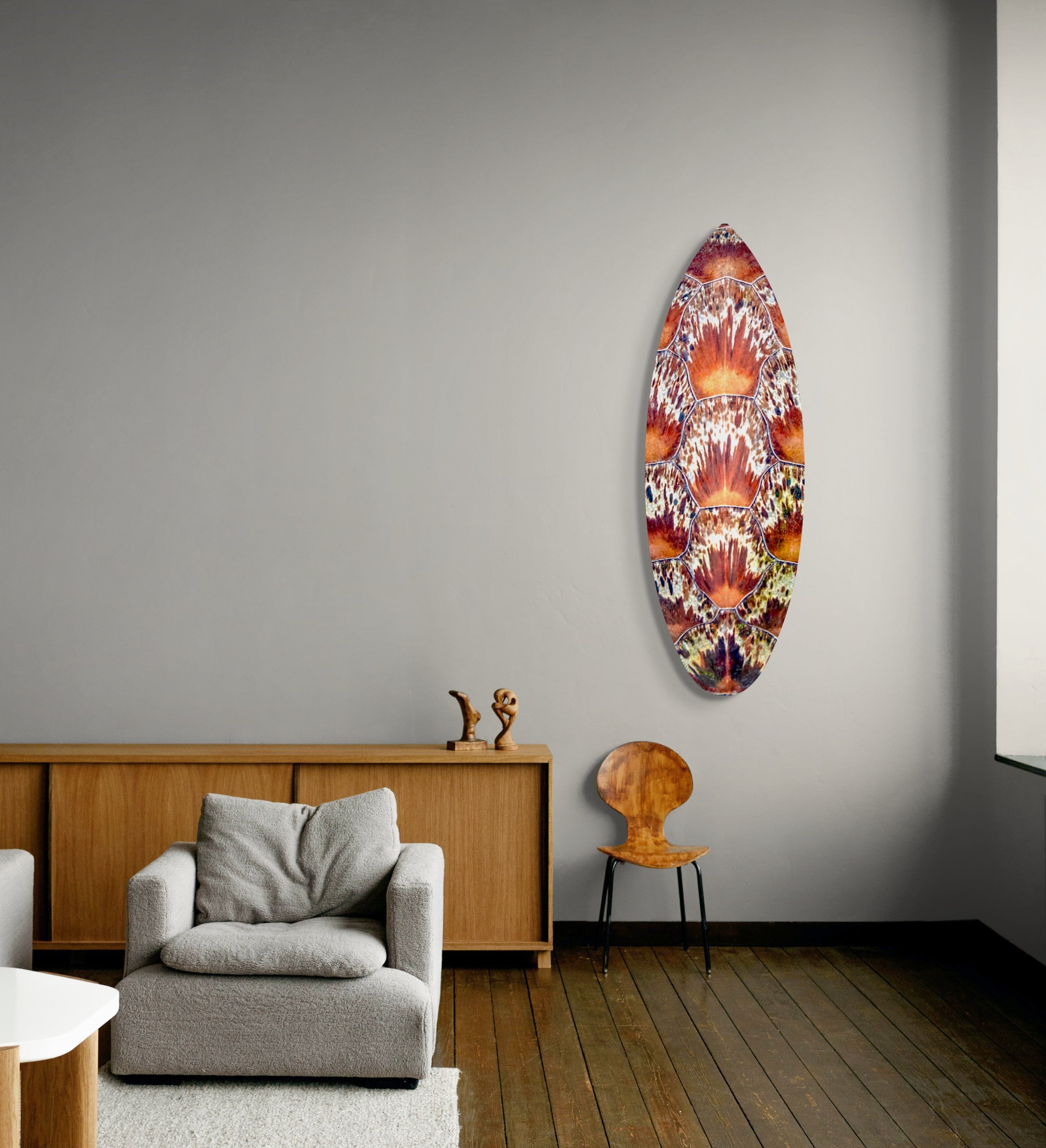 Abstract Michelangelo Surfboard